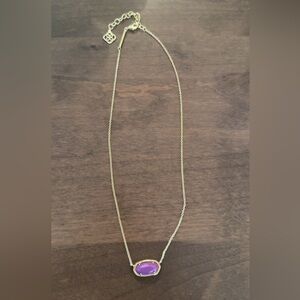 Purple Gold Kendra Scott adjustable Necklace